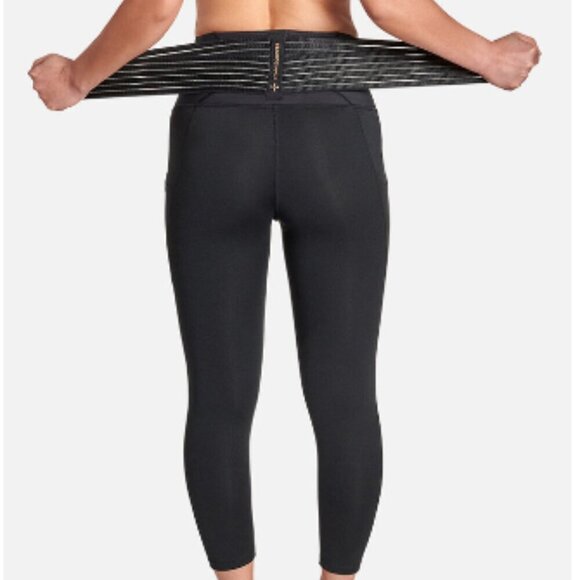 Tommie Copper Adjustable Back Support Leggings & Tank Size 4XL Black New - Picture 1 of 10